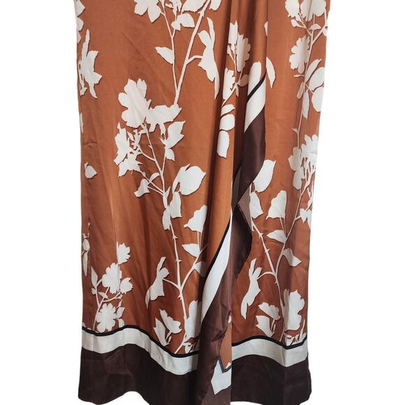 Rachel Zoe Camel Floral Wrap Skirt, NWT, Small - Picture 4 of 7